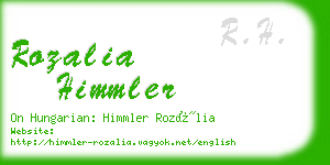 rozalia himmler business card